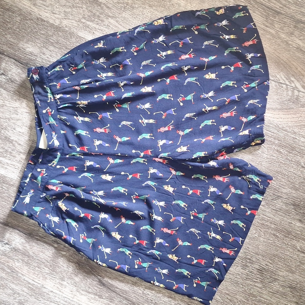 Vintage 90's Susan Bristol sporty golf and tennis lady print high Waist Shorts